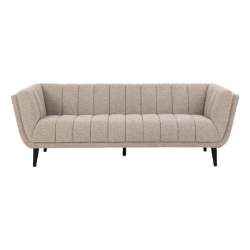 Canapea bej cu tapițerie din țesătură bouclé 218 cm Tampa – Actona ieftina