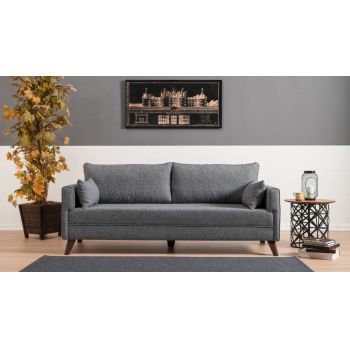 Canapea Extensibila, 3 Locuri Bella Sofa Bed Gri