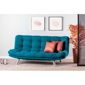 Canapea Extensibila, 3 Locuri Misa Sofabed Petrol Verde
