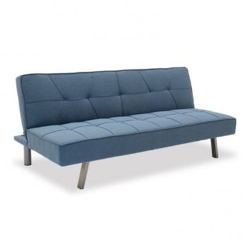 Canapea extensibila 3 locuri Travis cu material textil de culoare albastru deschis 175x83x74cm ieftina