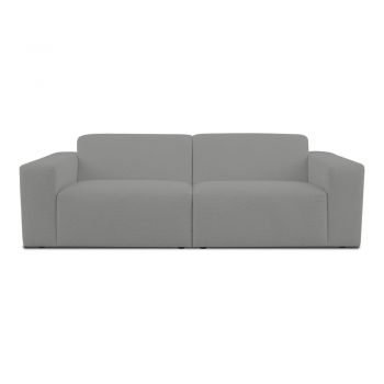 Canapea gri cu tapițerie din stofă bouclé 228 cm Roxy – Scandic la reducere