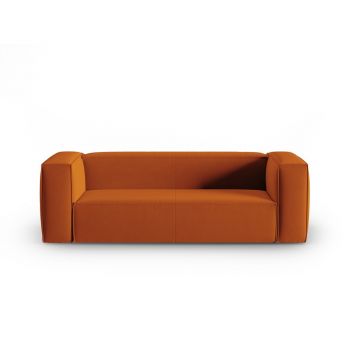 Canapea portocalie cu tapițerie din catifea 200 cm Mackay – Cosmopolitan Design