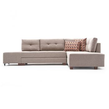 Coltar stanga PWF-0517 material textil crem - nuc 282x206x85cm