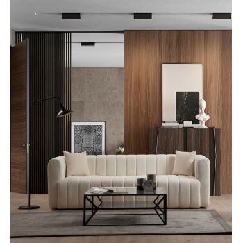 Canapea 3 locuri Sana Crem 230x80 cm