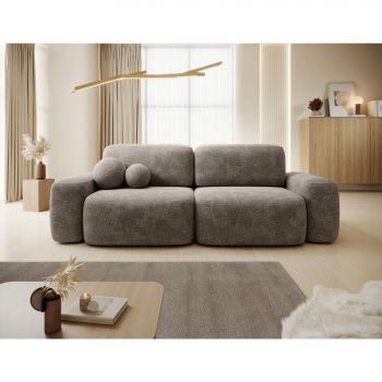 Canapea Extensibila Bold, 259x107x88 cm, Stofa Cremona 24, Maro