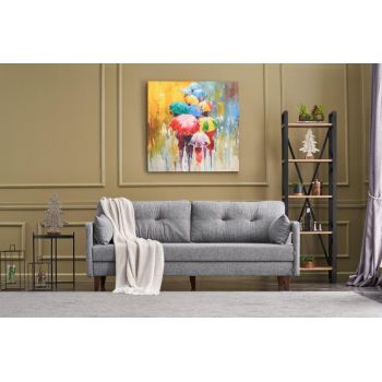 Canapea extensibila cu 3 locuri Bruyne, 206 x 80 x 80 cm