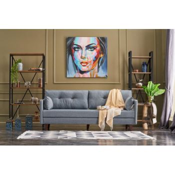 Canapea extensibila cu 3 locuri Bruyne, 206 x 80 x 80 cm