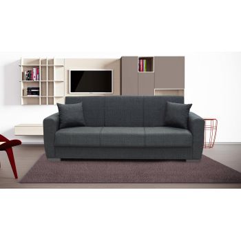 Canapea extensibila cu 3 locuri cu lada de depozitare Divanway, 80x75x210 cm
