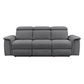 Canapea gri cu tapițerie din piele 211 cm Pareli – Støraa