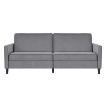 Canapea gri deschis cu tapițerie din catifea 207 cm Presley – Støraa