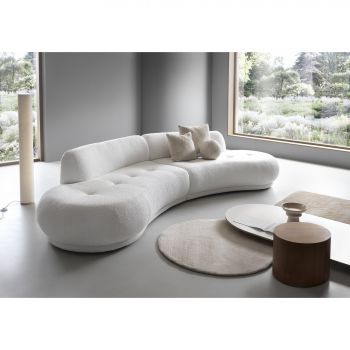 Canapea Modulara GIO - COTTL-COTTR, 350x94x77, Stofa Boucle Abriamo 04