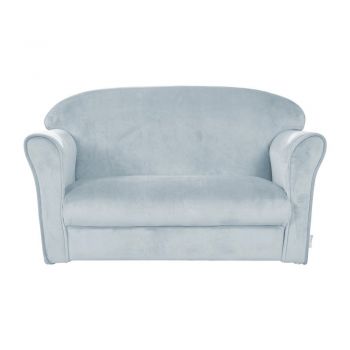 Canapea pentru copii albastru-deschis cu tapițerie din catifea 78 cm Lil Sofa – Roba