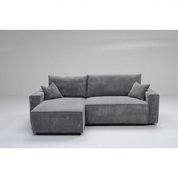 Coltar Extensibil Fausto, 240x150x89 cm, Stofa Gri