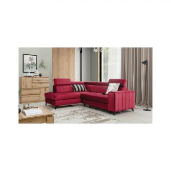 Coltar Extensibil Nello, 253x188x88-100 cm, Fantasy Velvet 320, Bordo