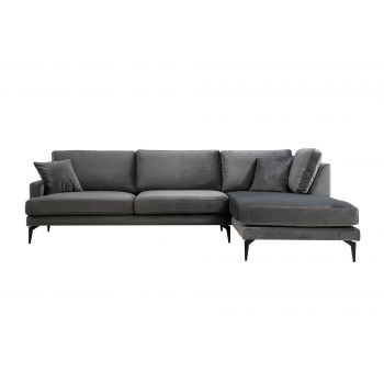 Coltar Yase Dreapta Picior Metalic, 283 x 90 x 188 cm