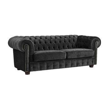 Canapea cu 2 locuri Max Winzer Norwin Velvet, negru