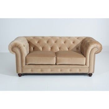 Canapea Max Winzer Orleans Velvet, 196 cm, bej deschis