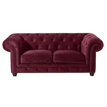 Canapea cu 2 locuri Max Winzer Orleans Velvet, bordo fixa