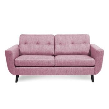 Canapea cu 2 locuri Vivonita Harlem, roz deschis fixa
