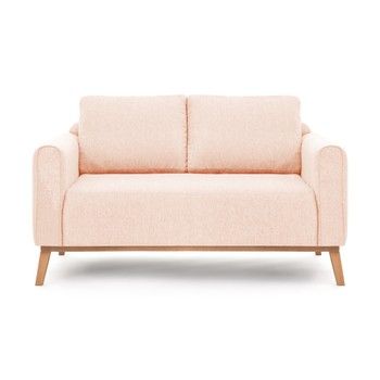 Canapea cu 2 locuri Vivonita Milton, roz fixa