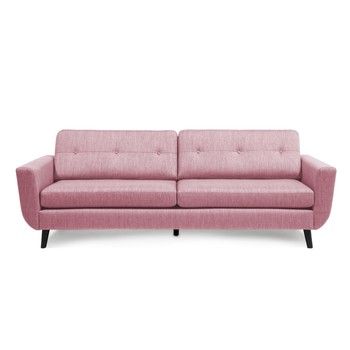 Canapea cu 3 locuri Vivonita Harlem XL, roz deschis fixa