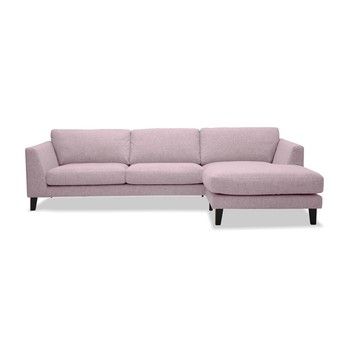 Canapea cu șezlong pe partea dreaptă Vivonita Monroe, roz fixa