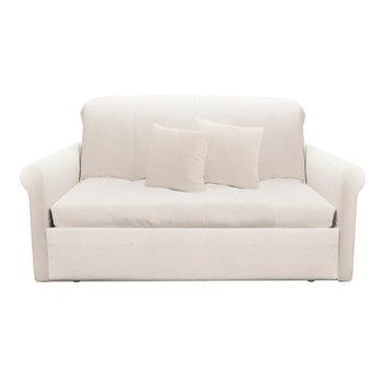 Canapea extensibilă cu 2 locuri 13Casa Greg, alb