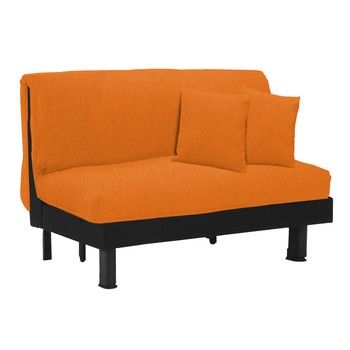 Canapea extensibilă cu 2 locuri 13Casa Lillo, portocaliu fixa