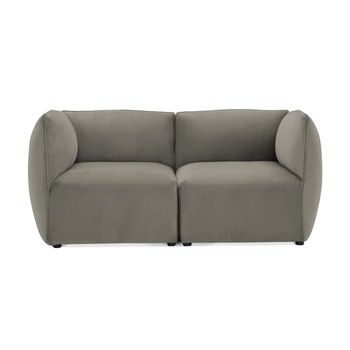 Canapea modulară cu 2 locuri Vivonita Velvet Cube, gri Canapea modulară cu 2 locuri Vivonita Velvet Cube, gri