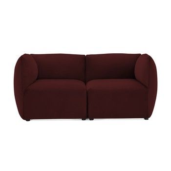 Canapea modulară cu 2 locuri Vivonita Velvet Cube, vișiniu Canapea modulară cu 2 locuri Vivonita Velvet Cube, vișiniu