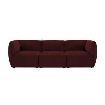 Canapea modulară cu 3 locuri Vivonita Velvet Cube, vișiniu Canapea modulară cu 3 locuri Vivonita Velvet Cube, vișiniu