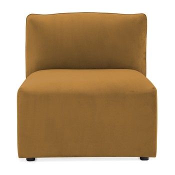 Modul de mijloc pentru canapea Vivonita Velvet Cube, galben muștar Modul de mijloc pentru canapea Vivonita Velvet Cube, galben muștar