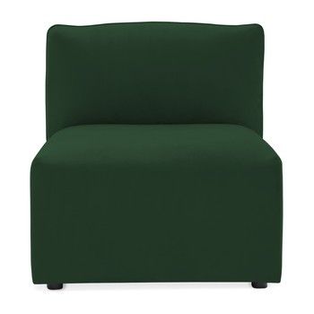 Modul de mijloc pentru canapea Vivonita Velvet Cube, verde smarald