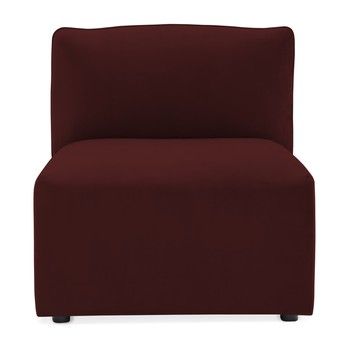 Modul de mijloc pentru canapea Vivonita Velvet Cube, vișiniu