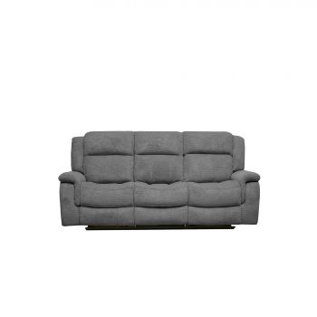 Canapea cu Recliner Carole 3L, 224x101x101 cm, Stofa, Gri