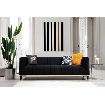Canapea Fixa cu  3 Locuri Lux  Willy, 222 x 75 x 89 cm