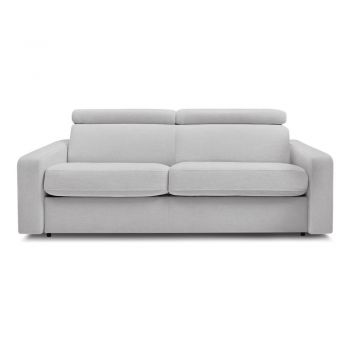 Canapea gri deschis extensibilă 215 cm Monaco – Bobochic Paris