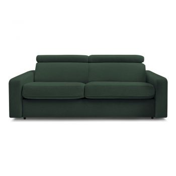 Canapea verde-închis extensibilă 215 cm Monaco – Bobochic Paris