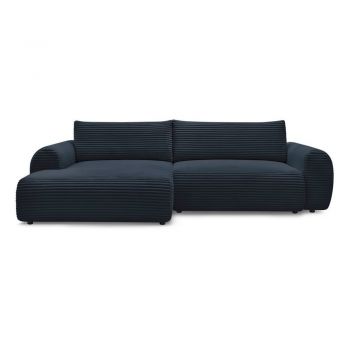 Colțar albastru închis extensibil cu tapițerie din catifea reiată (cu colț pe partea stângă ) Lucien – Bobochic Paris Colțar albastru închis extensibil cu tapițerie din catifea reiată (cu colț pe partea stângă ) Lucien – Bobochic Paris