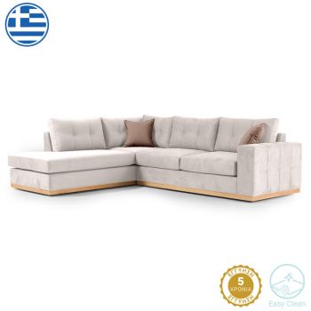 Colțar Boston din material textil 280x225x90cm