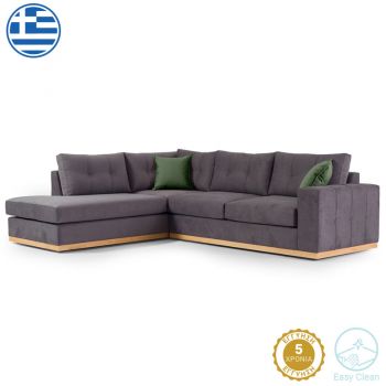 Colțar Boston din material textil 280x225x90cm