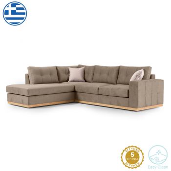 Colțar Boston din material textil 280x225x90cm