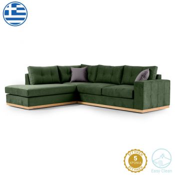 Colțar Boston din material textil 280x225x90cm