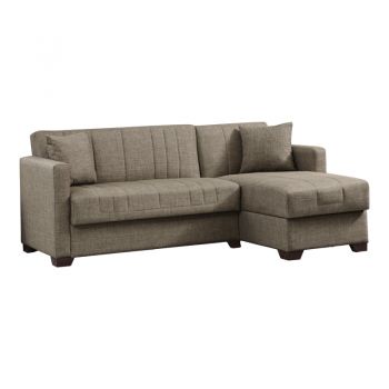 Colțar extensibil  interschimbabil cu spațiu de depozitare Alasko textil 204x143x83cm