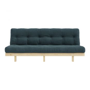 Canapea albastră cu tapițerie din catifea reiată 200 cm Lean – Karup Design