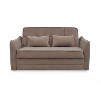 Canapea extensibila DREW C, 3 locuri, lada pentru depozitare, maro, 175x110x88 cm