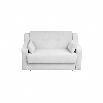 Canapea GINA II extensibila, 2 locuri, cu arcuri si lada depozitare, gri deschis, 155x100x95 cm