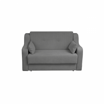 Canapea GINA II extensibila, 2 locuri, cu arcuri si lada depozitare, gri inchis, 155x100x95 cm
