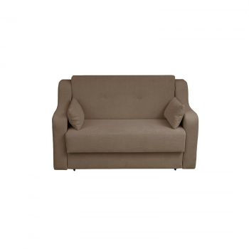 Canapea GINA II extensibila, 2 locuri, cu arcuri si lada depozitare, maro deschis, 155x100x95 cm Canapea GINA II extensibila, 2 locuri, cu arcuri si lada depozitare, maro deschis, 155x100x95 cm