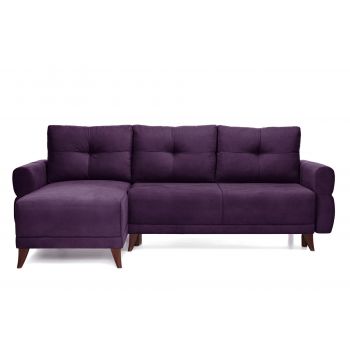 Colțar Extensibil LARIN, cu ladă de depozitare, șezlong interschimbabil, 235x90x100 cm Colțar Extensibil LARIN, cu ladă de depozitare, șezlong interschimbabil, 235x90x100 cm
